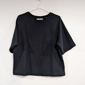 Vince Short Sleeve Sweatshirt Black Size XS